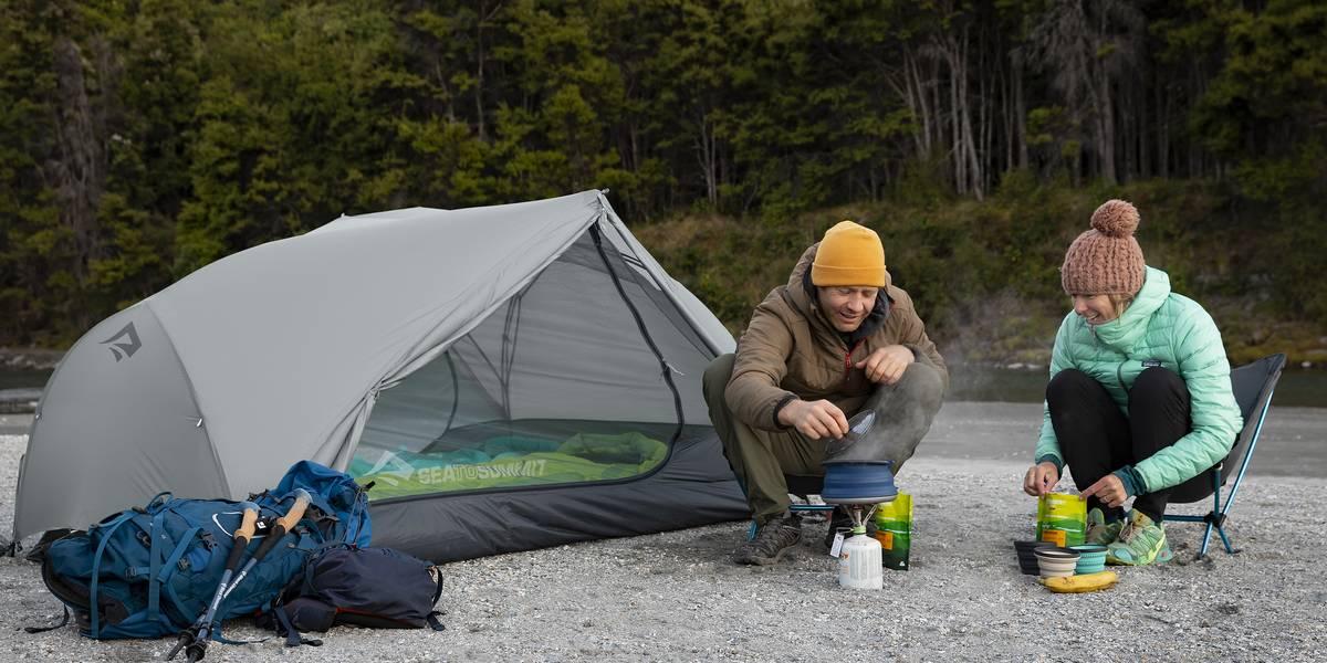 tienda playa dos personas