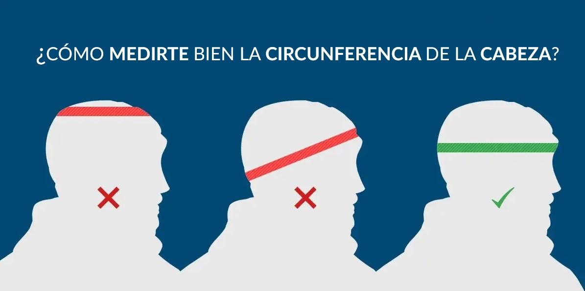 cómo medir el contorno de cabeza para casco de escalada