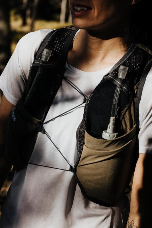 Porta-flask de un chaleco de trail